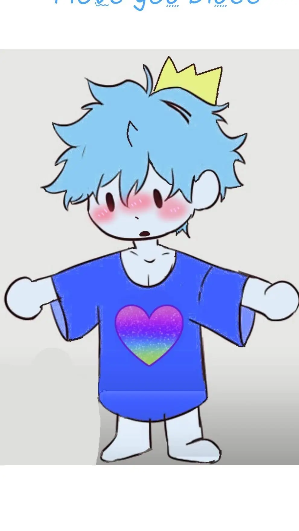ai character: bluee background