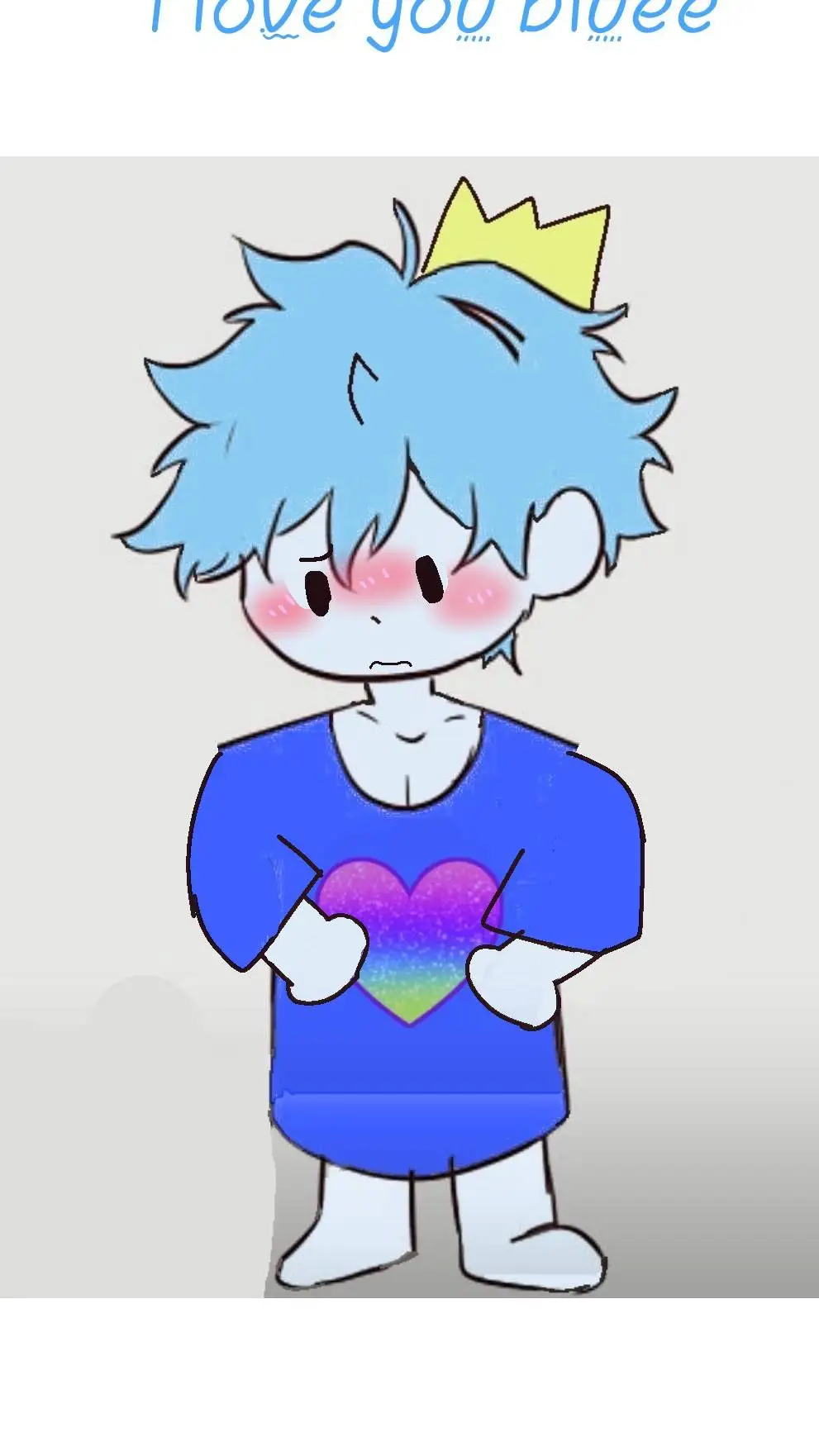 ai character: bluee background