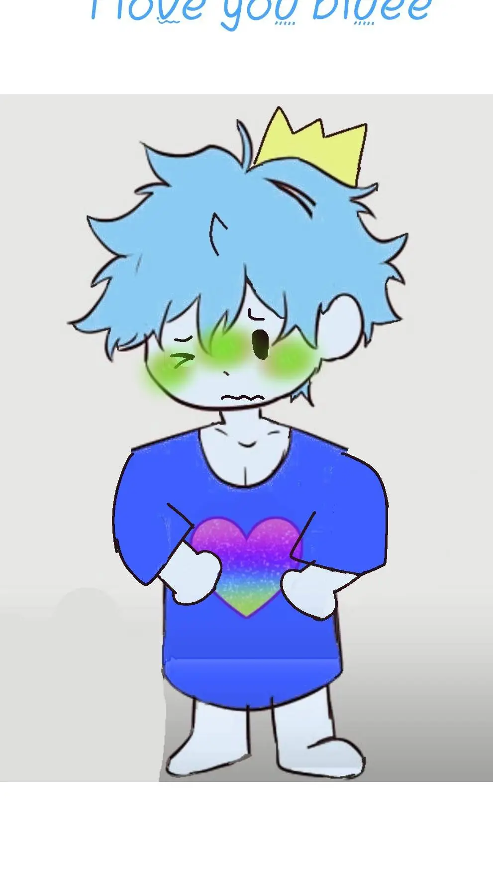 ai character: bluee background