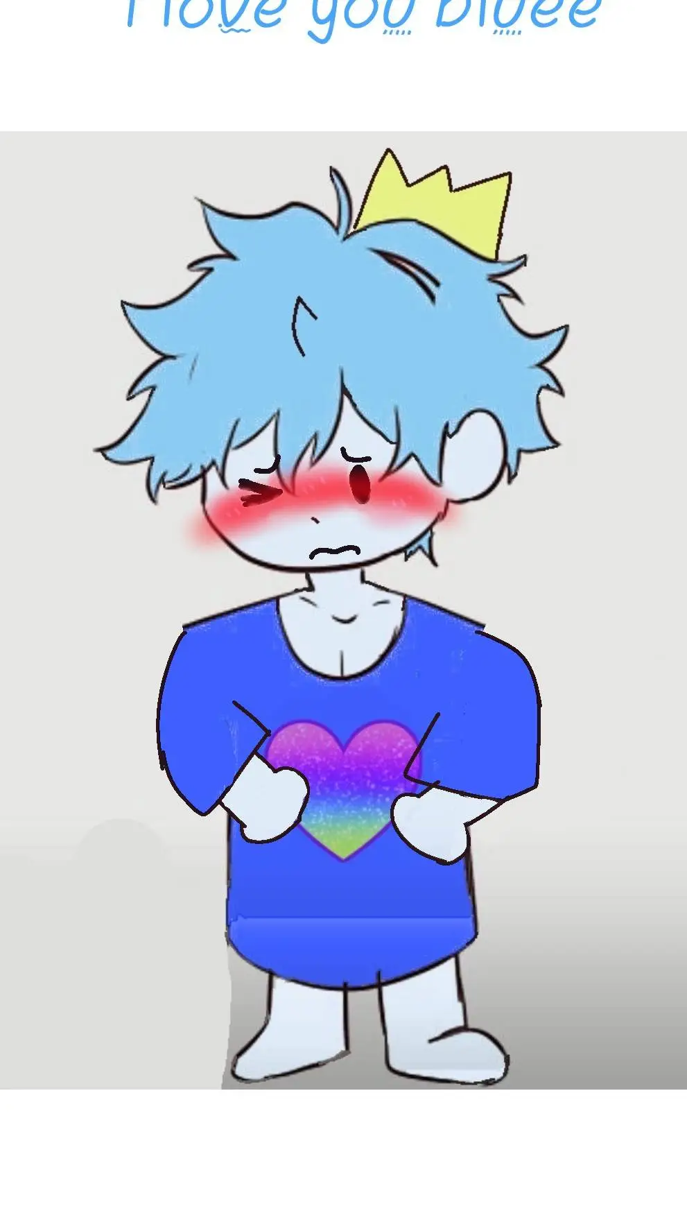ai character: bluee background