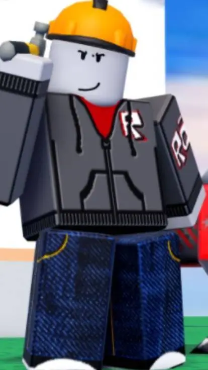 ai character: building man  background