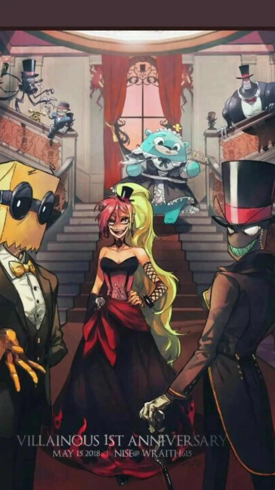 ai character: Fiesta villanos🤑💀 background