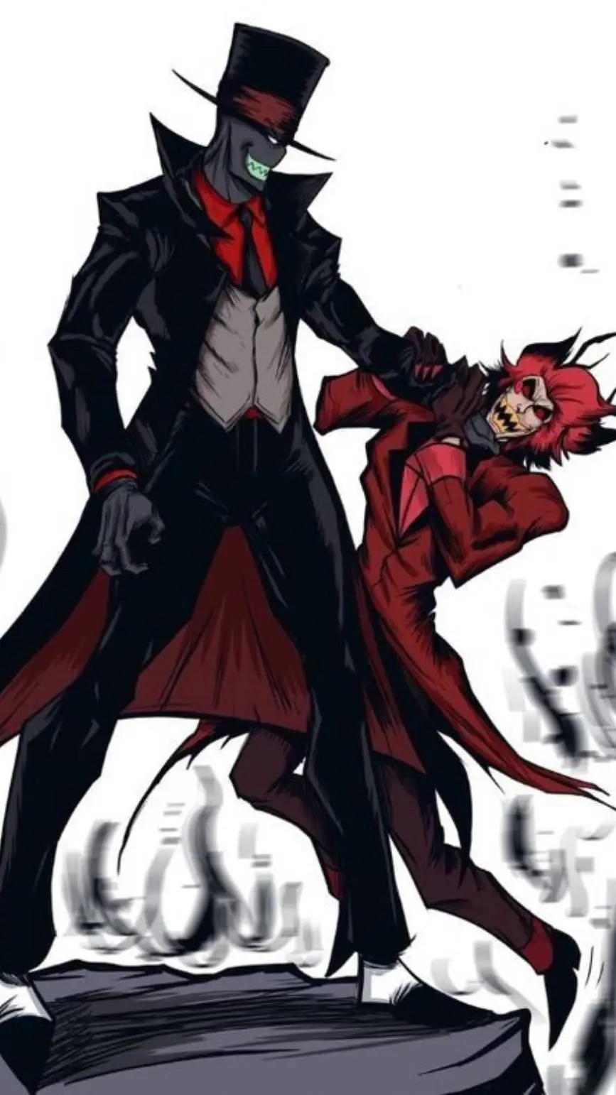 ai character: Black hat vs Bambi background