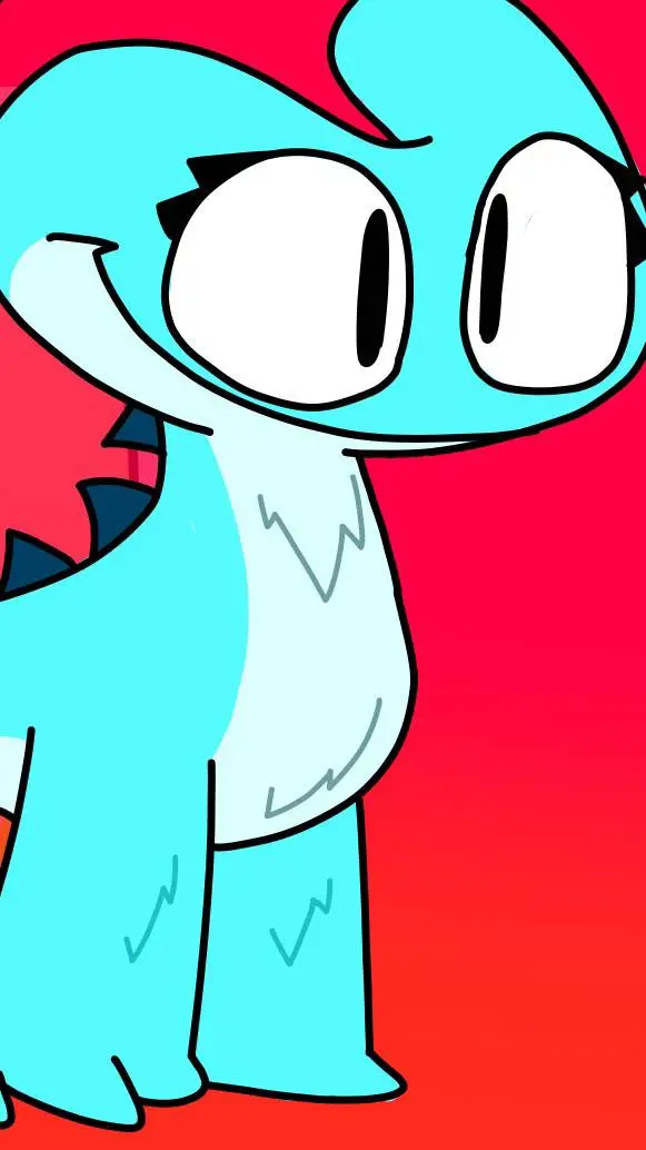 ai character: cyan background