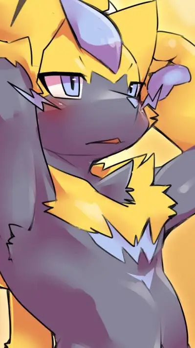 ai character: zeraora  background