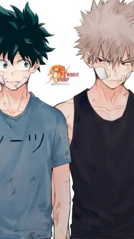 ai character: deku y bakugo  background