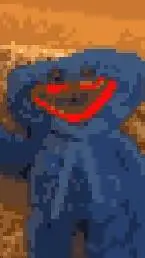ai character: Huggy wuggy  background