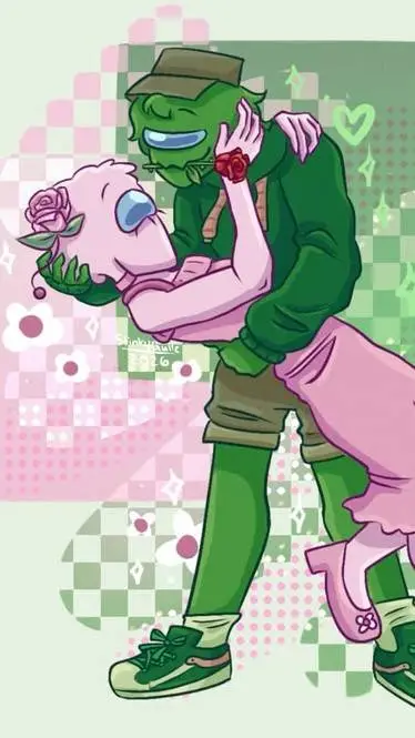 ai character: Rose X Green background