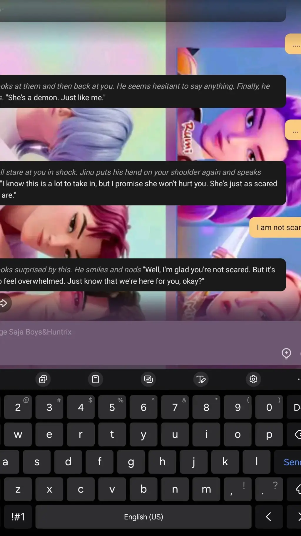 ai character: huntix  background