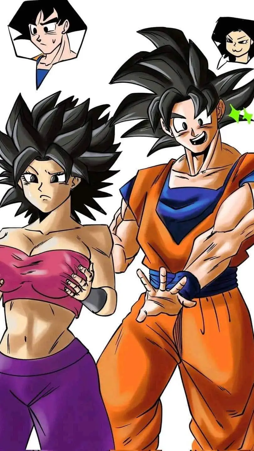 ai character: Caulifla & Goku background