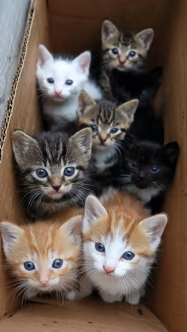 ai character: lonely kittens background