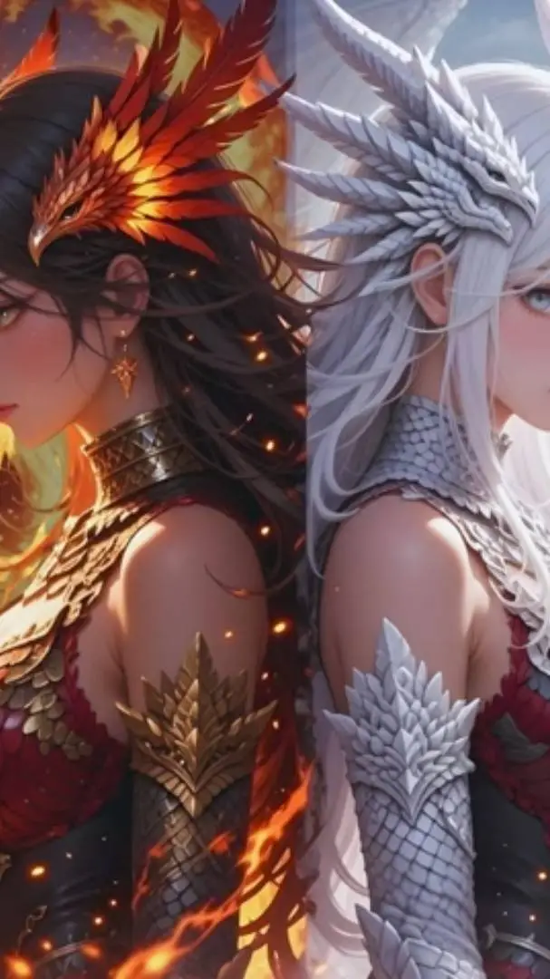 ai character: FÉNIX Y DRAGÓN background