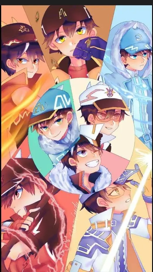 ai character: boboiboy galaxy  background