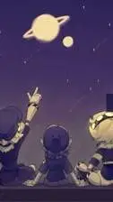 ai character: N V uzi estrellas background