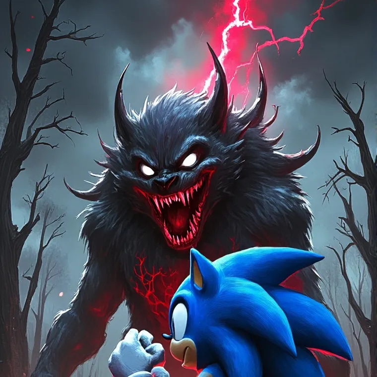 chat with ai character: Sonic exe vs sonic