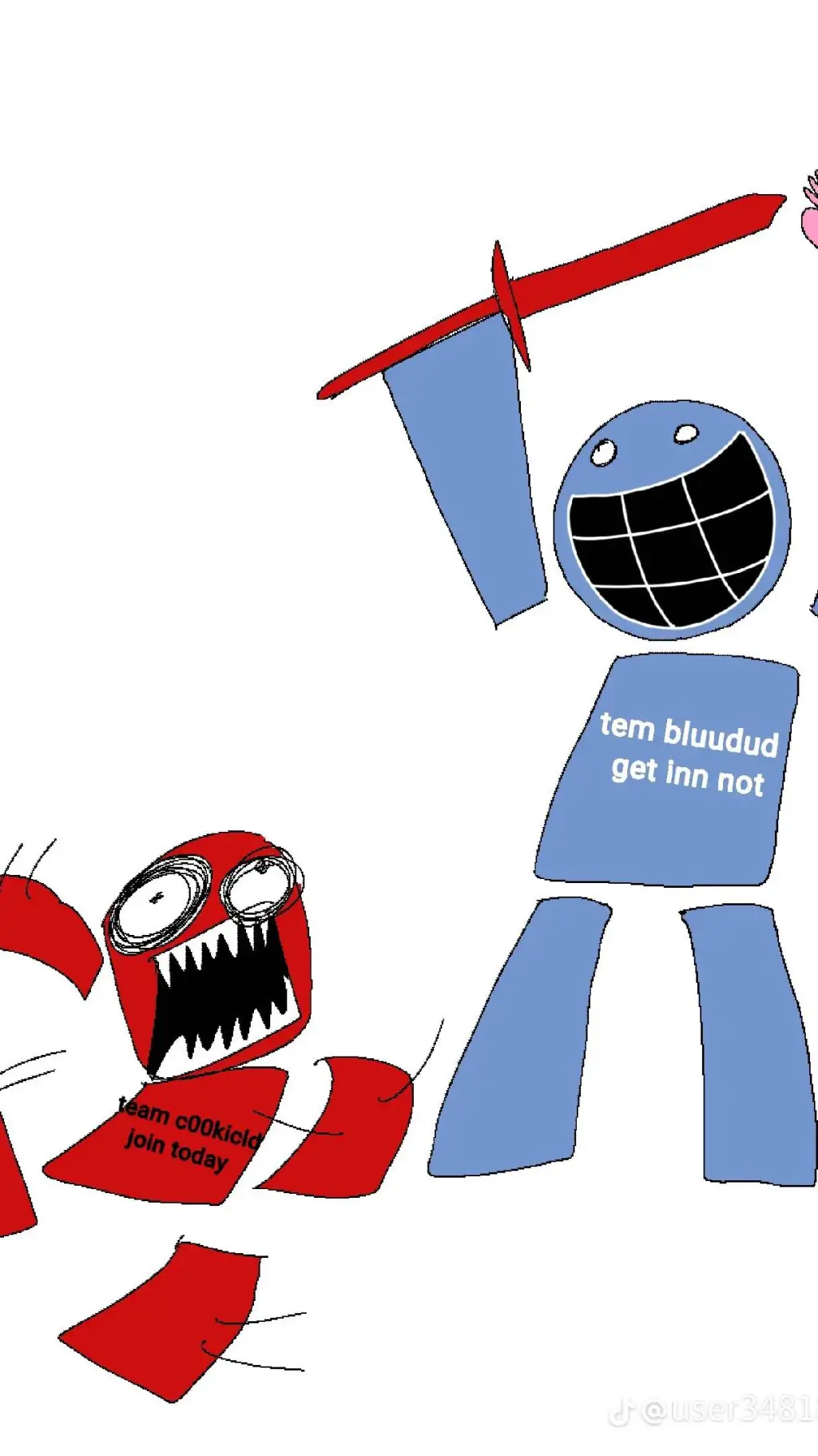ai character: bluudud vs coolkid background