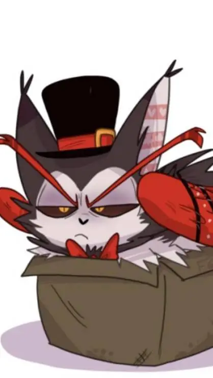 ai character: HH Husk in a box background
