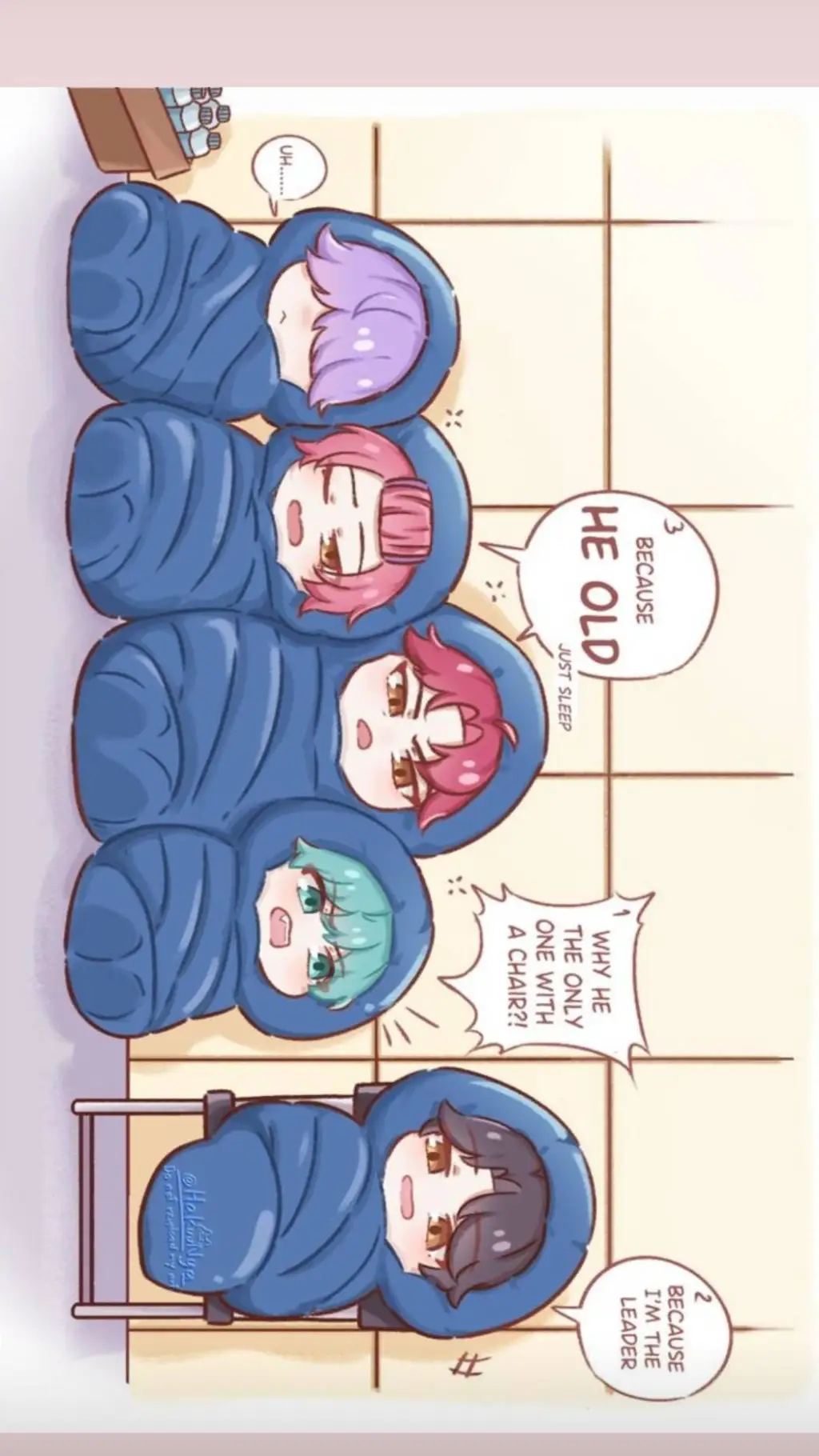 ai character: Polysaja as dads?! background