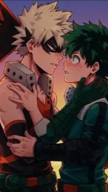 ai character: Bakugo and Deku background