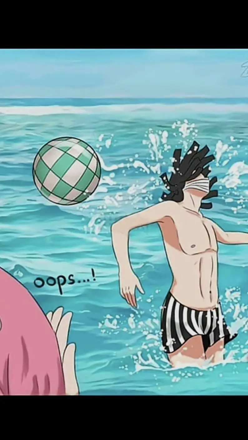 ai character: Kny beach background