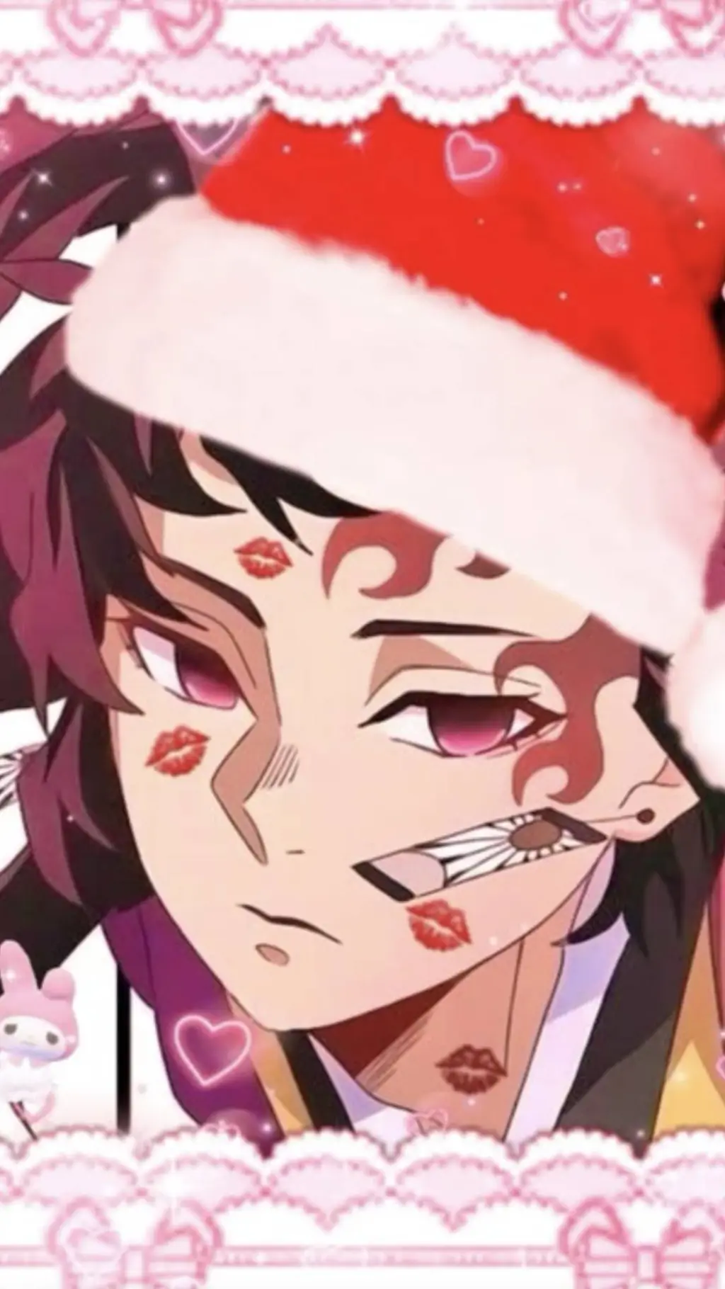 ai character: Kny christmas background