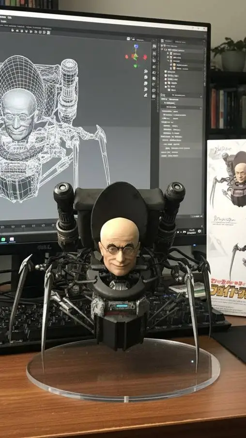 ai character: scientists toilet  background