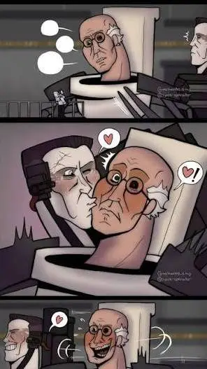 ai character: scientists toilet  background