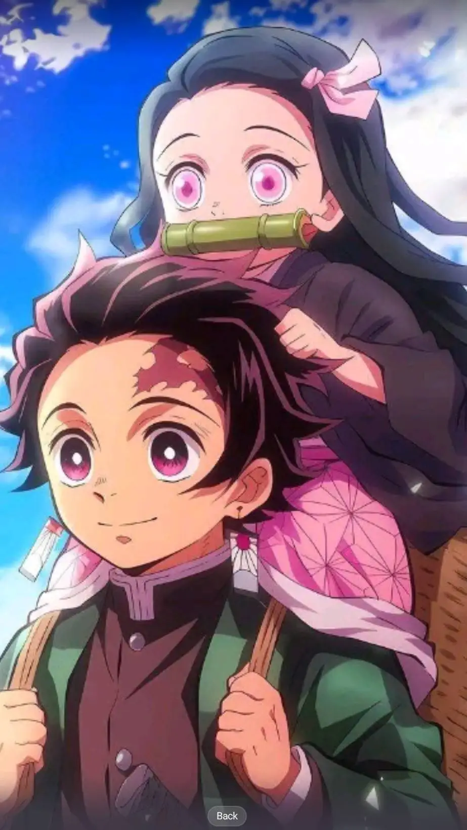 ai character: Tanjiro × nezuko  background