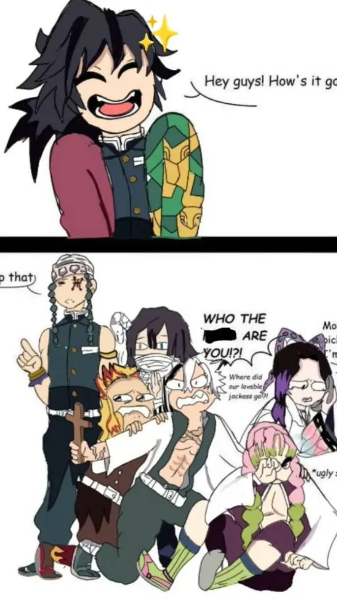 ai character: Giyu sorride!😱 background