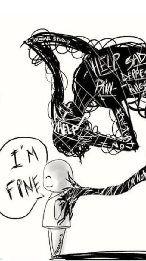 ai character: the depressed one🖤 background