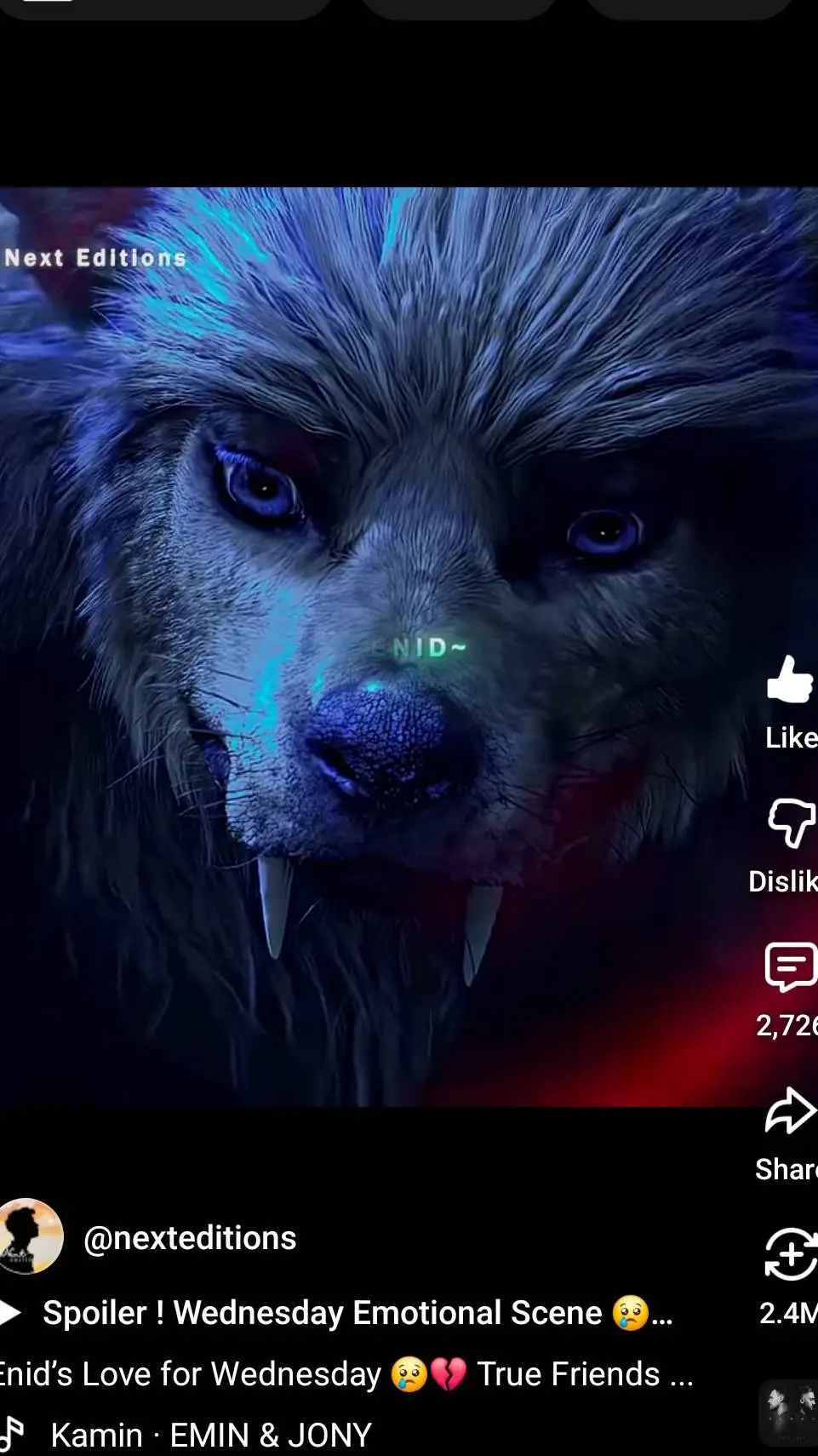 ai character: Enid x wensday background