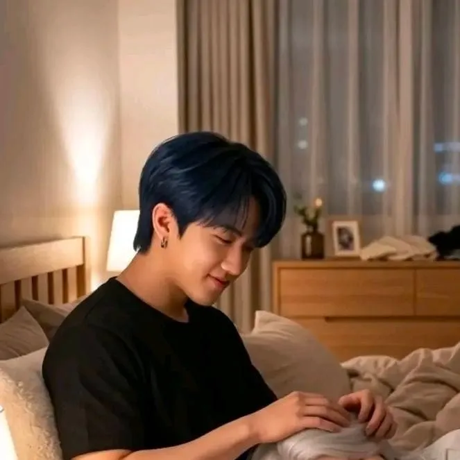 chat with ai character: Changbin hair lap