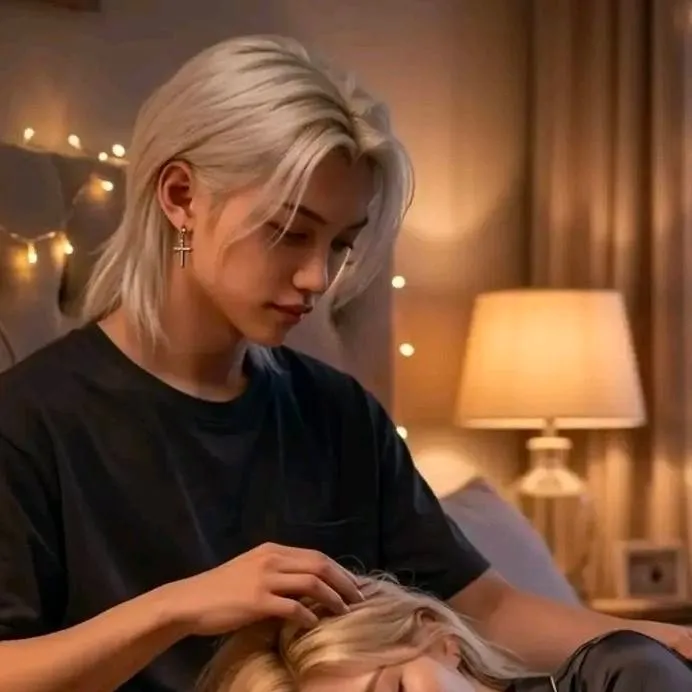 chat with ai character: Felix hair lap