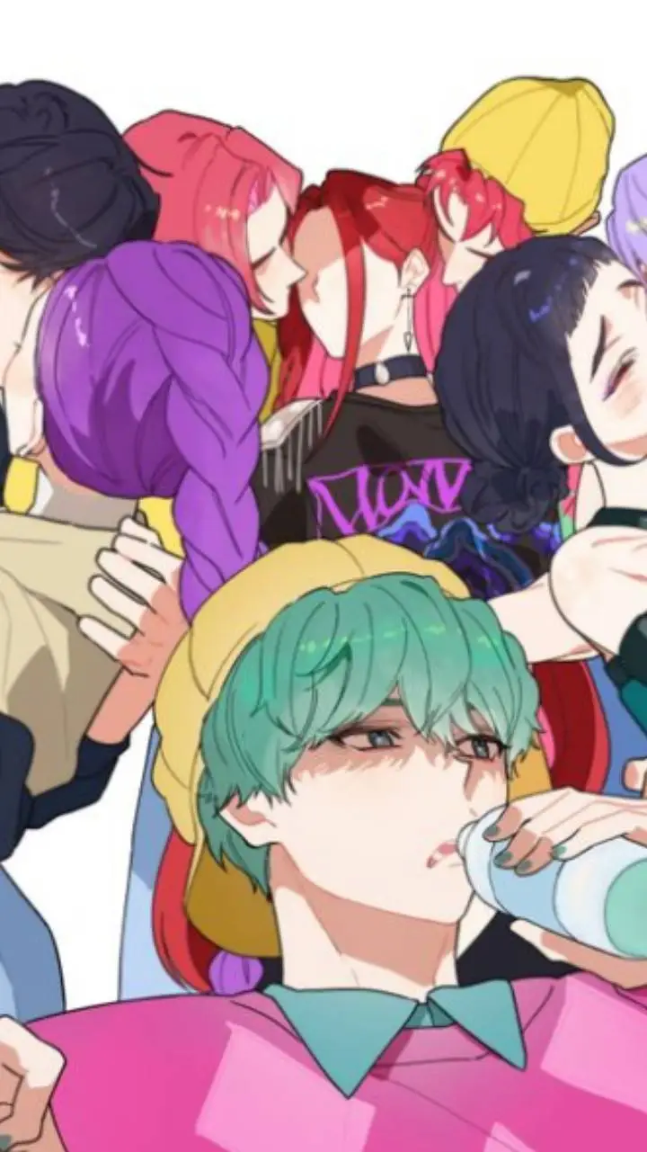 ai character: huntrix + saja boy background