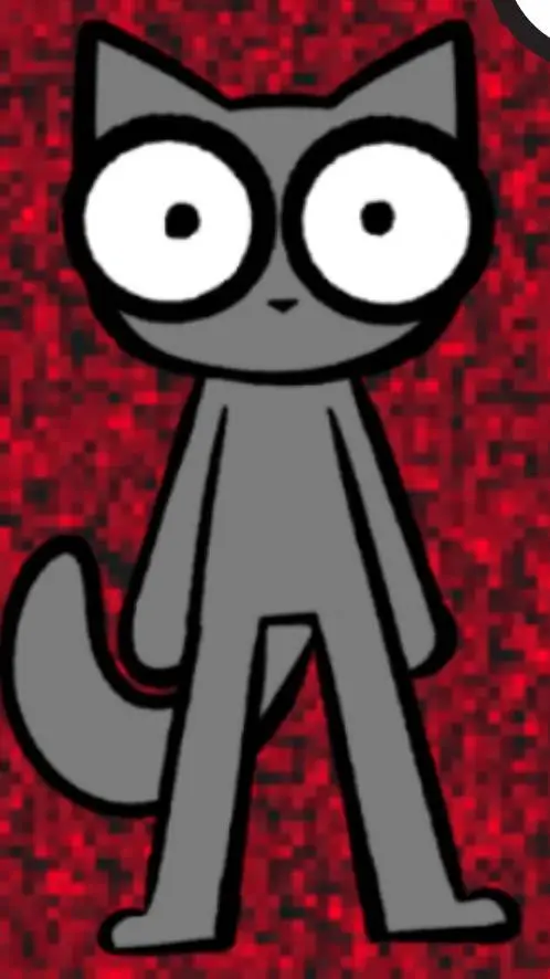 ai character: scared gray background