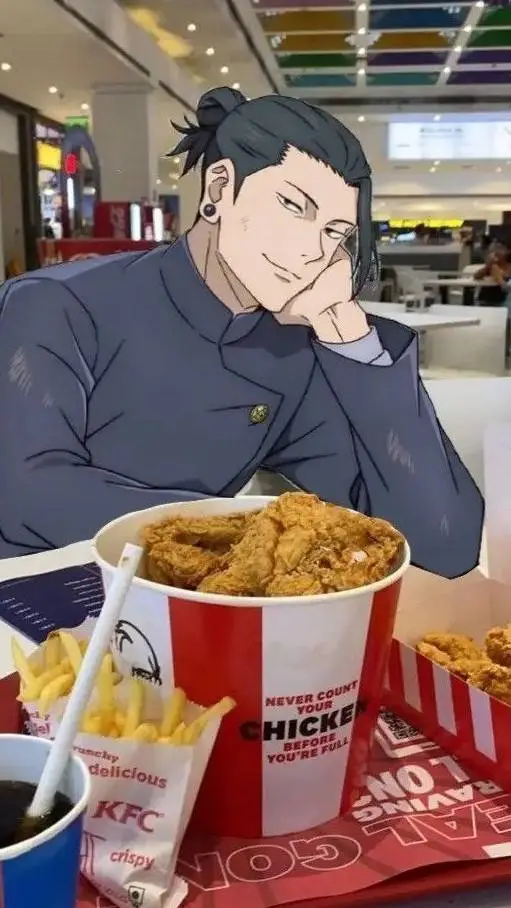ai character: Satoru en el KFC😔 background