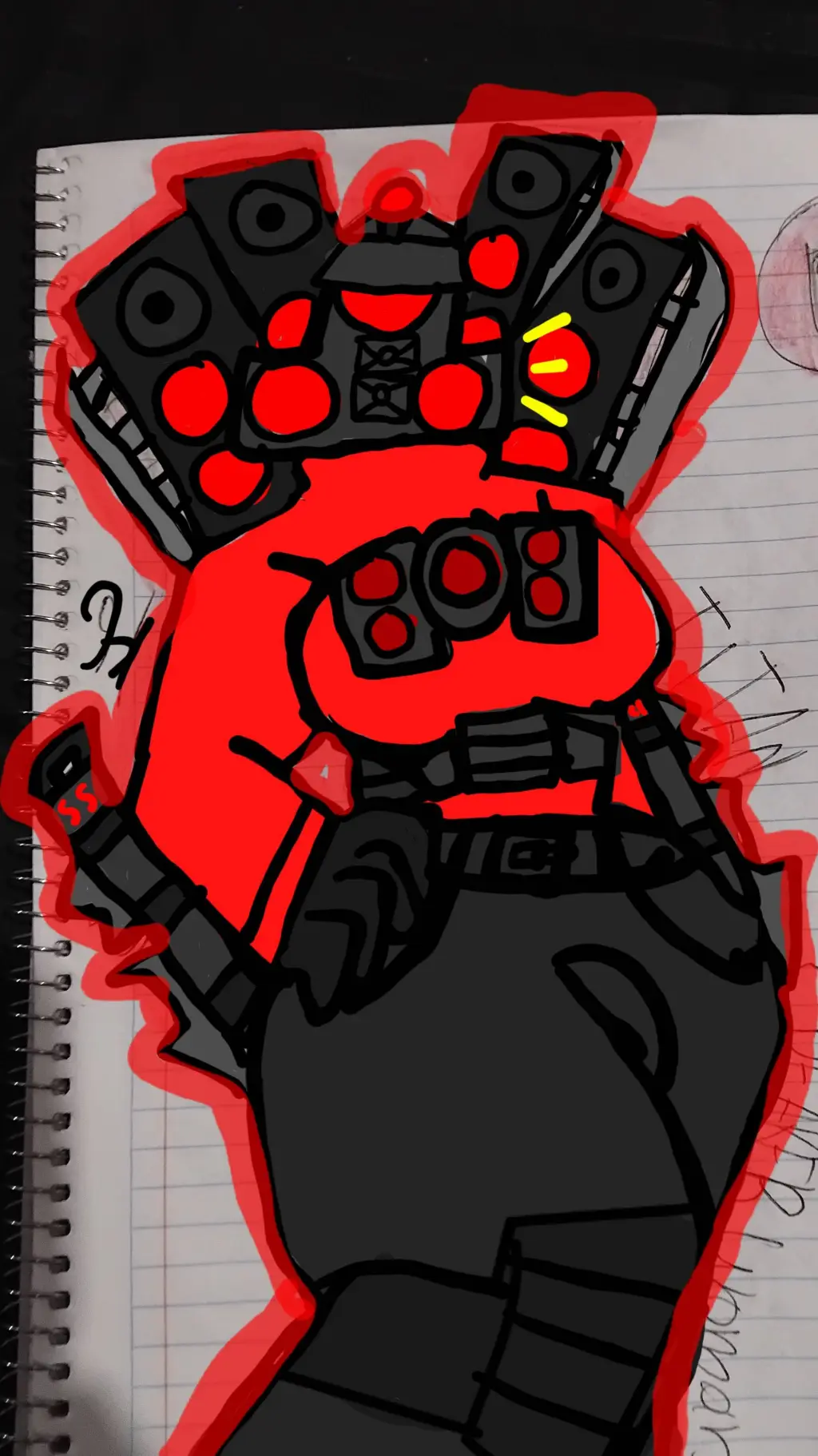 ai character: 🔴titan speaker wmn background