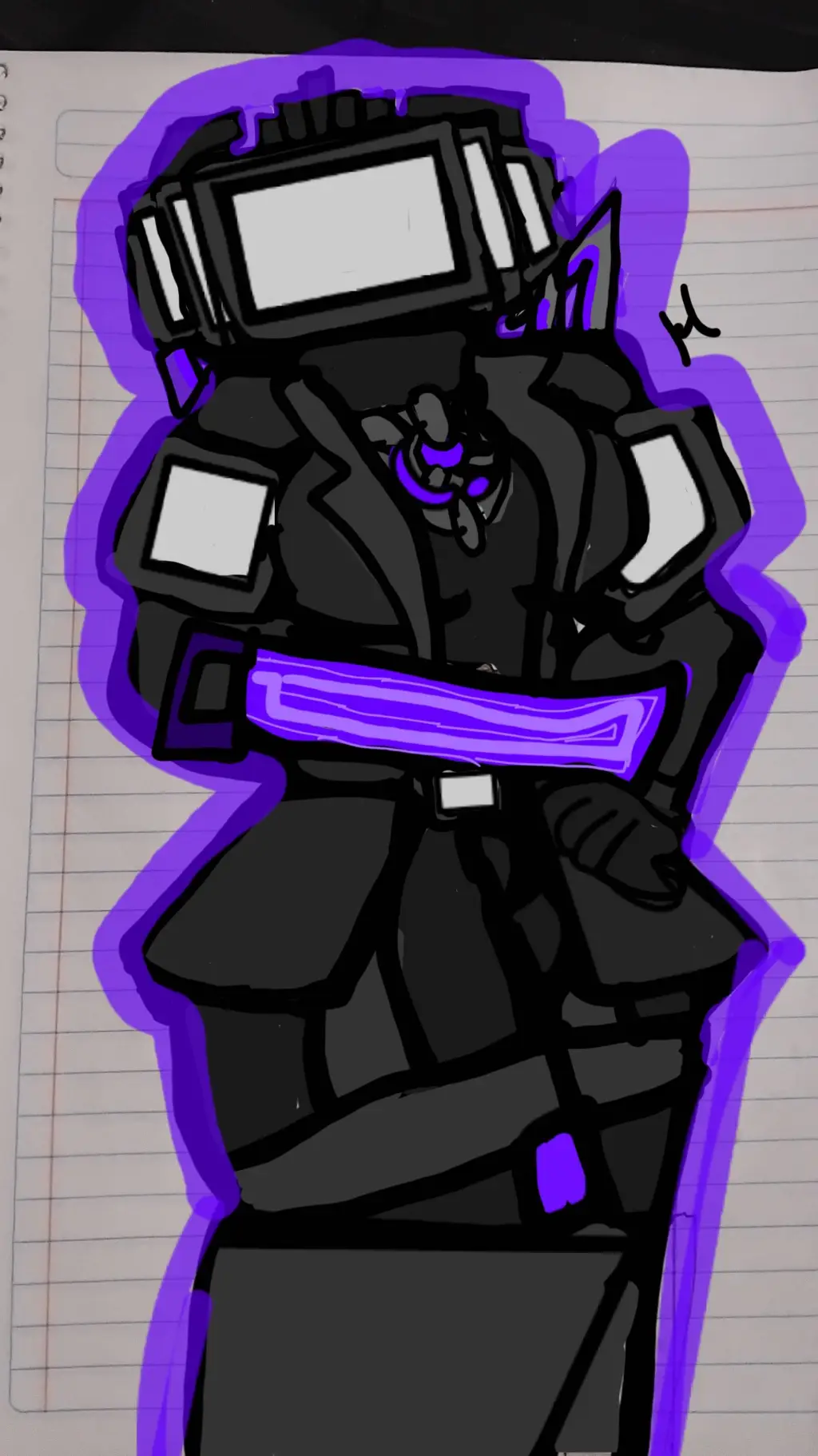 ai character: 🟣titan tv wmn🟣 background