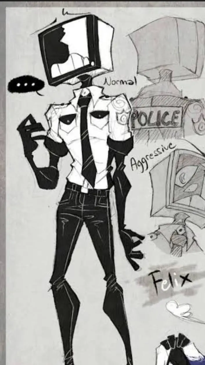 ai character: TV POLICÍA(felix) background