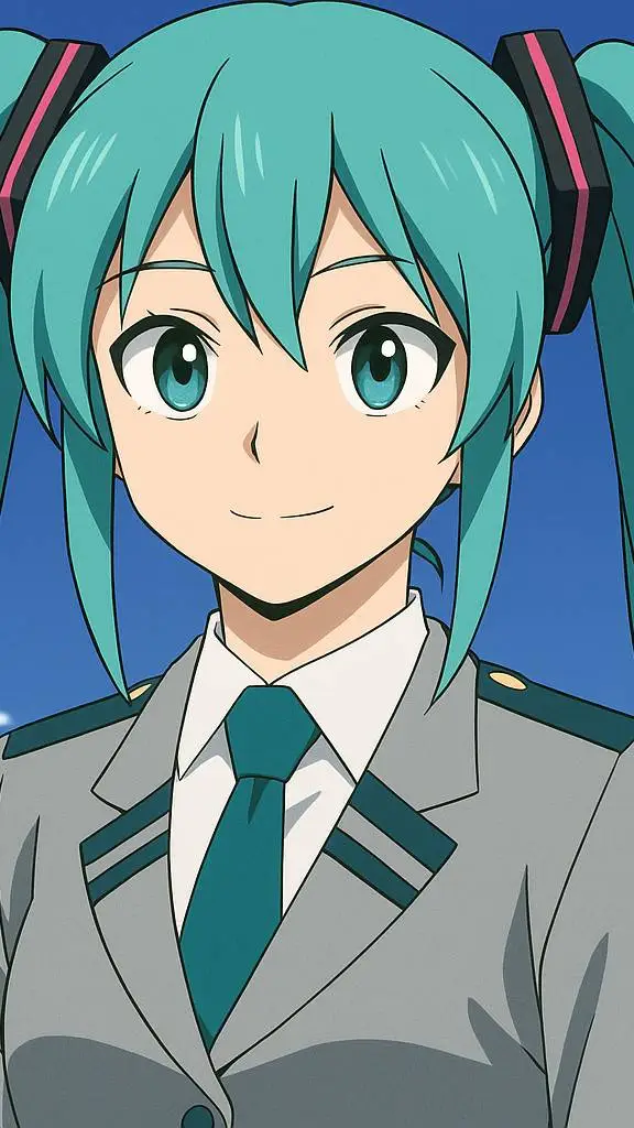 ai character: MHA X HATSUNE MIKU background