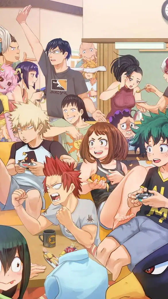 ai character: 1-A sleepover  background