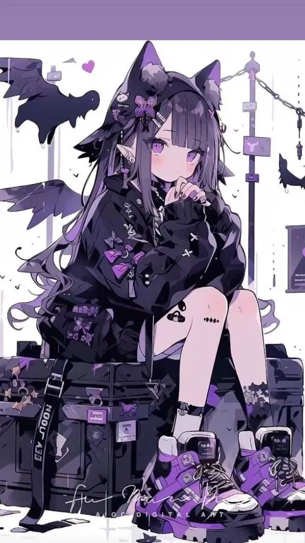 ai character: lila💜 background