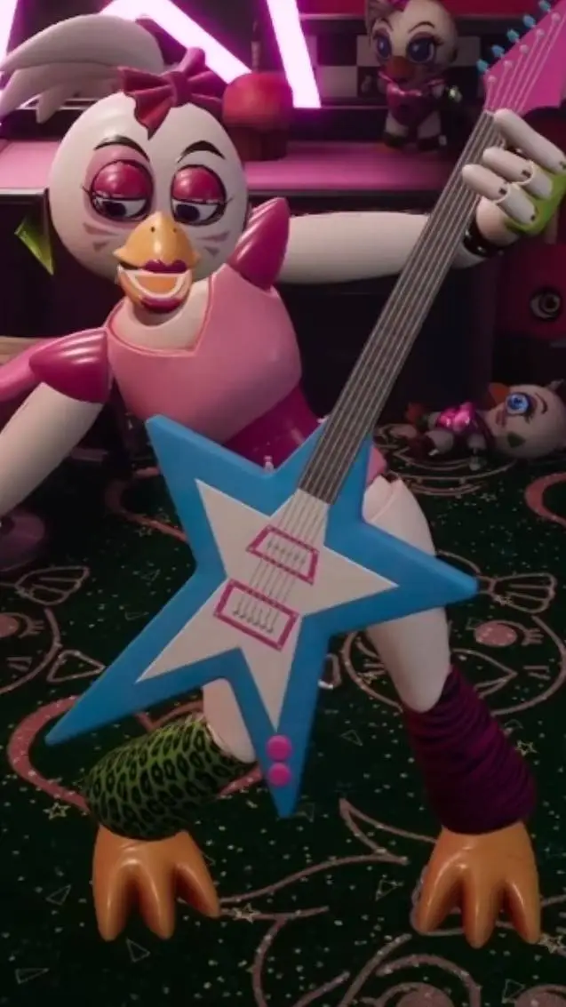 ai character: ◦•●◉✿Chica ✿◉●•◦ background