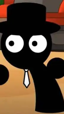 ai character: gametoons mr black background