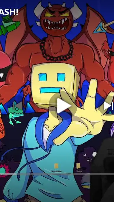 ai character: geometry dash  background