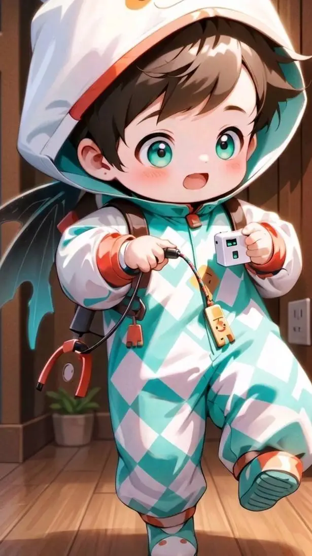 ai character: charger  baby background