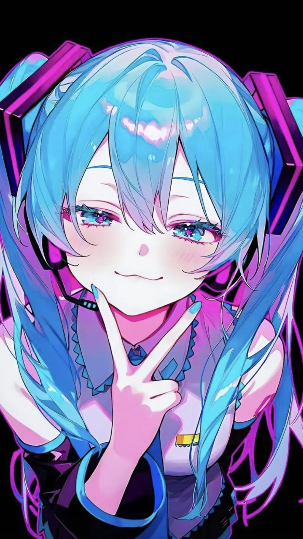 ai character: Hatsune Miku  background