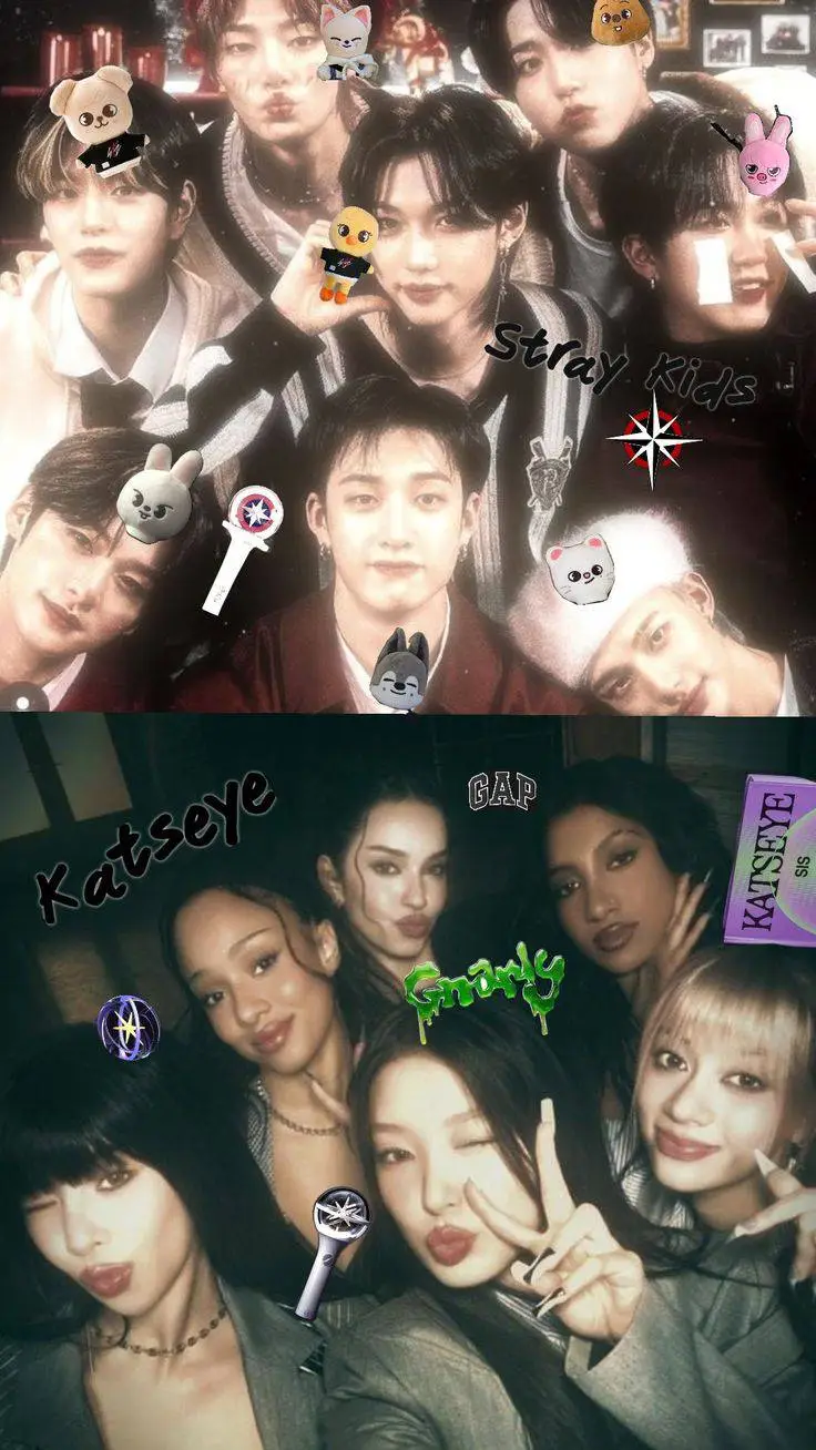ai character: grupos de k-pop background