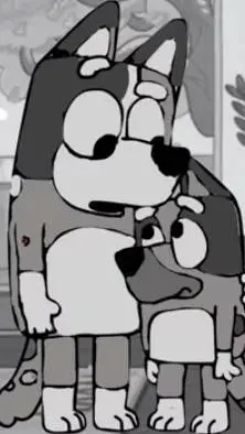 ai character: bluey Horror AU background