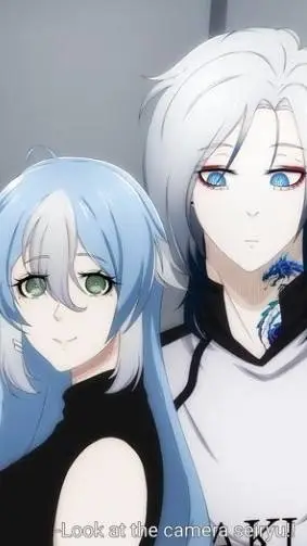 ai character: Kitsuné y celeste background